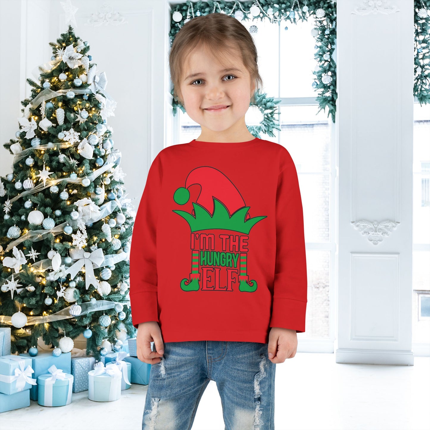 I'm The Hungry Elf Toddler Long Sleeve Tee