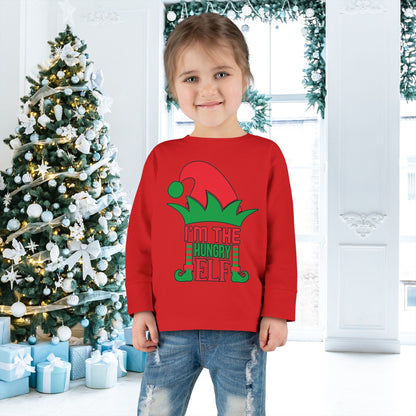 I'm The Hungry Elf Toddler Long Sleeve Tee
