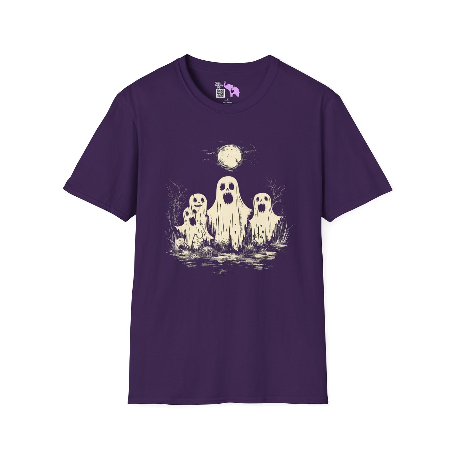 Creepy Ghost Trio Adult T-shirt