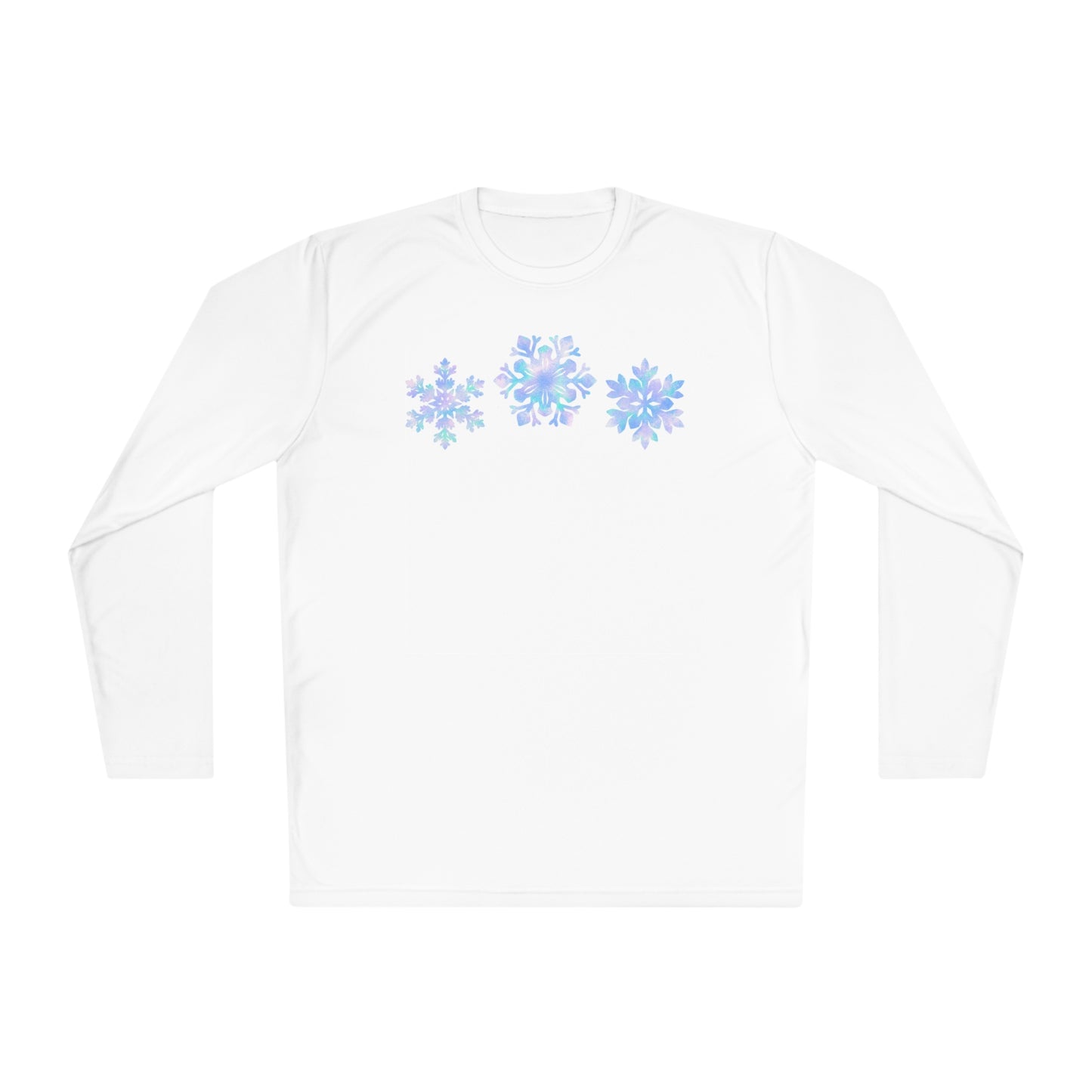 Blue Snowflakes Adult Long Sleeve Tee