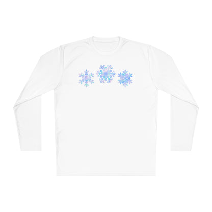 Blue Snowflakes Adult Long Sleeve Tee