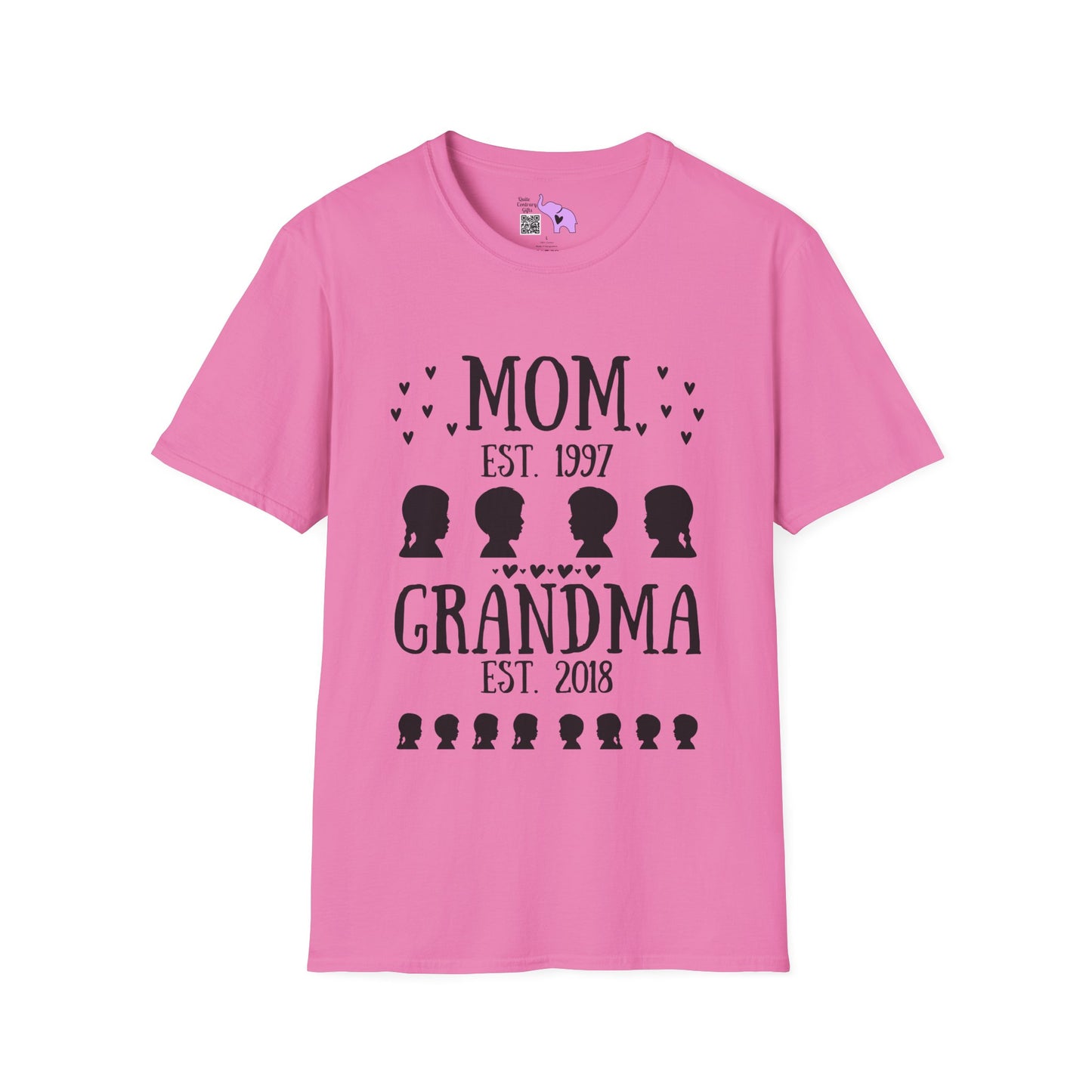 Mom Est. Grandma Est. Great Grandma Est. Custom Adult T-shirt
