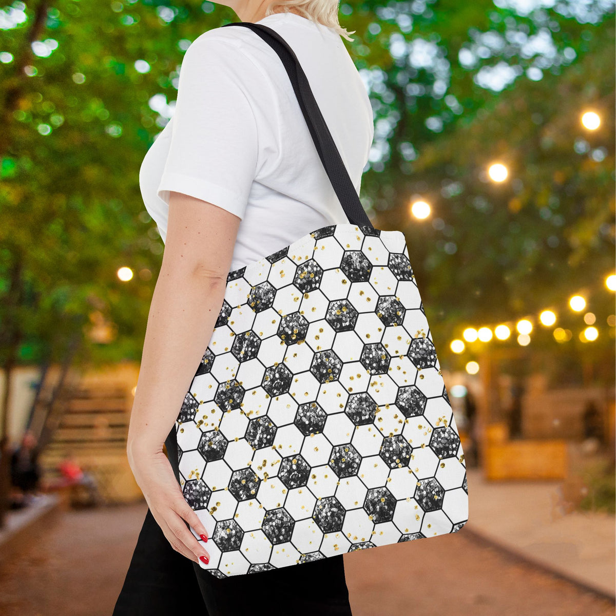 Soccer Gold Rush Canvas Tote Bag