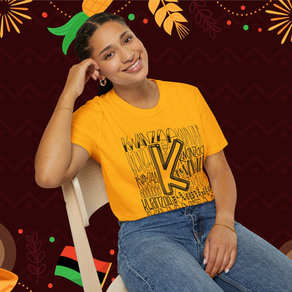 Kwanzaa Wordcloud Adult T-shirt