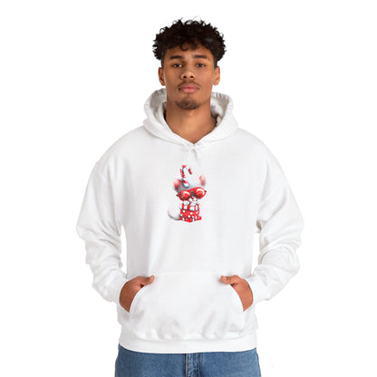 Candy Cane Kitten Heavy Blend™ Hooded Sweatshirt