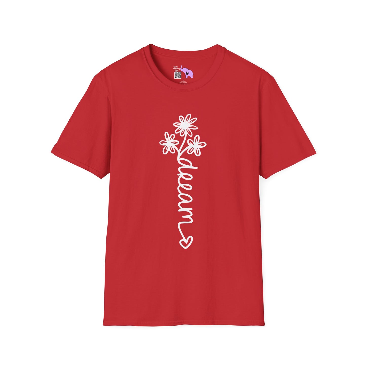 Dreams (Vertical, Floral) Adult T-shirt