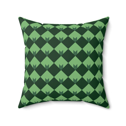 Diamond Bloom- Spruce & Sage Throw Pillow