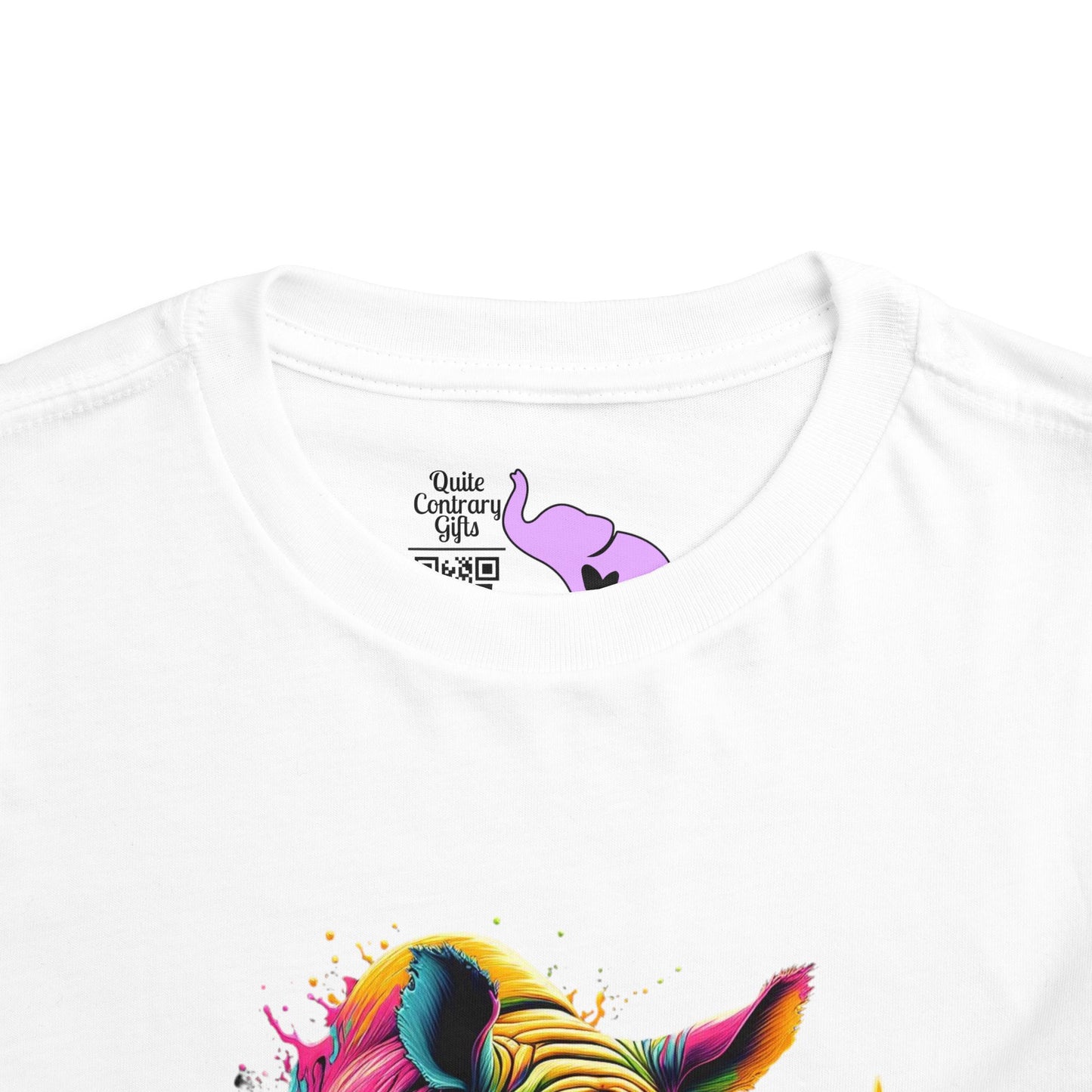 Colorful Rhino Toddler Tee