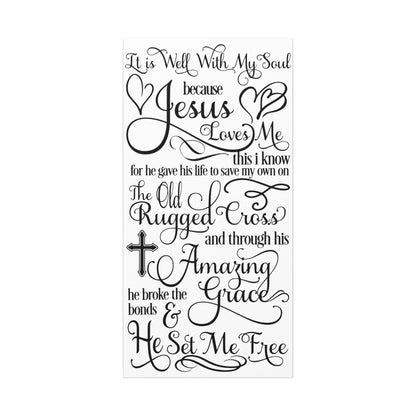 Hymnal Poem Canvas Art