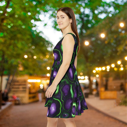 Amethyst & Lime Fracture Women's Skater Dress