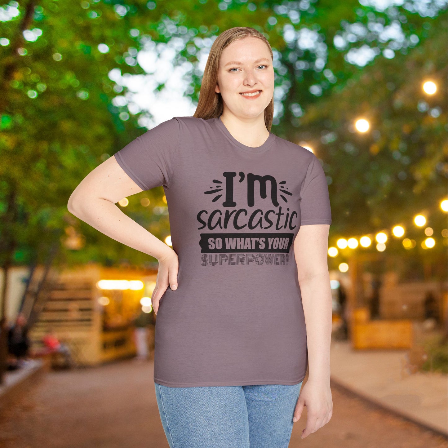 I'm Sarcastic So What's Your Superpower Adult T-shirt