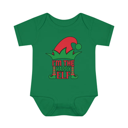 I'm The Happy Elf Infant Baby Rib Bodysuit