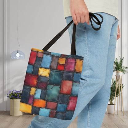 Colorblock Craze Canvas Tote Bag
