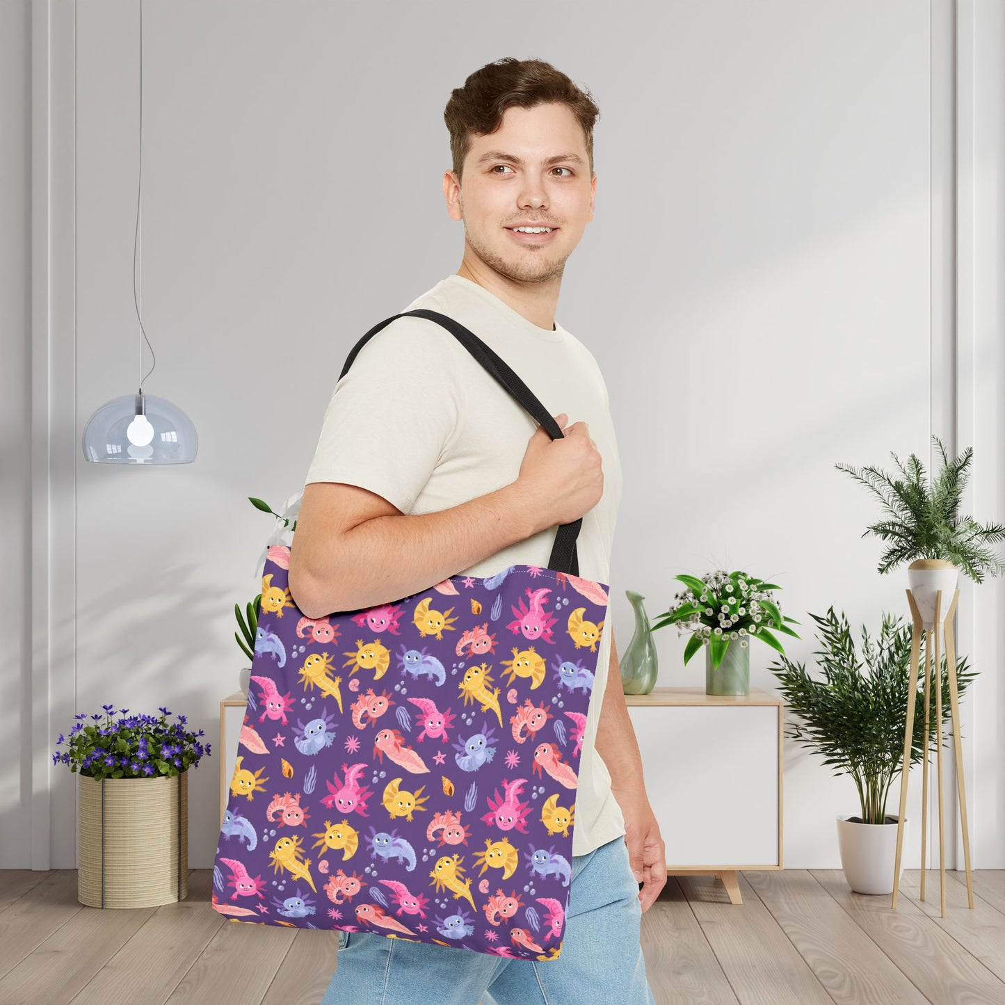 Axolotl Adventures Canvas Tote Bag