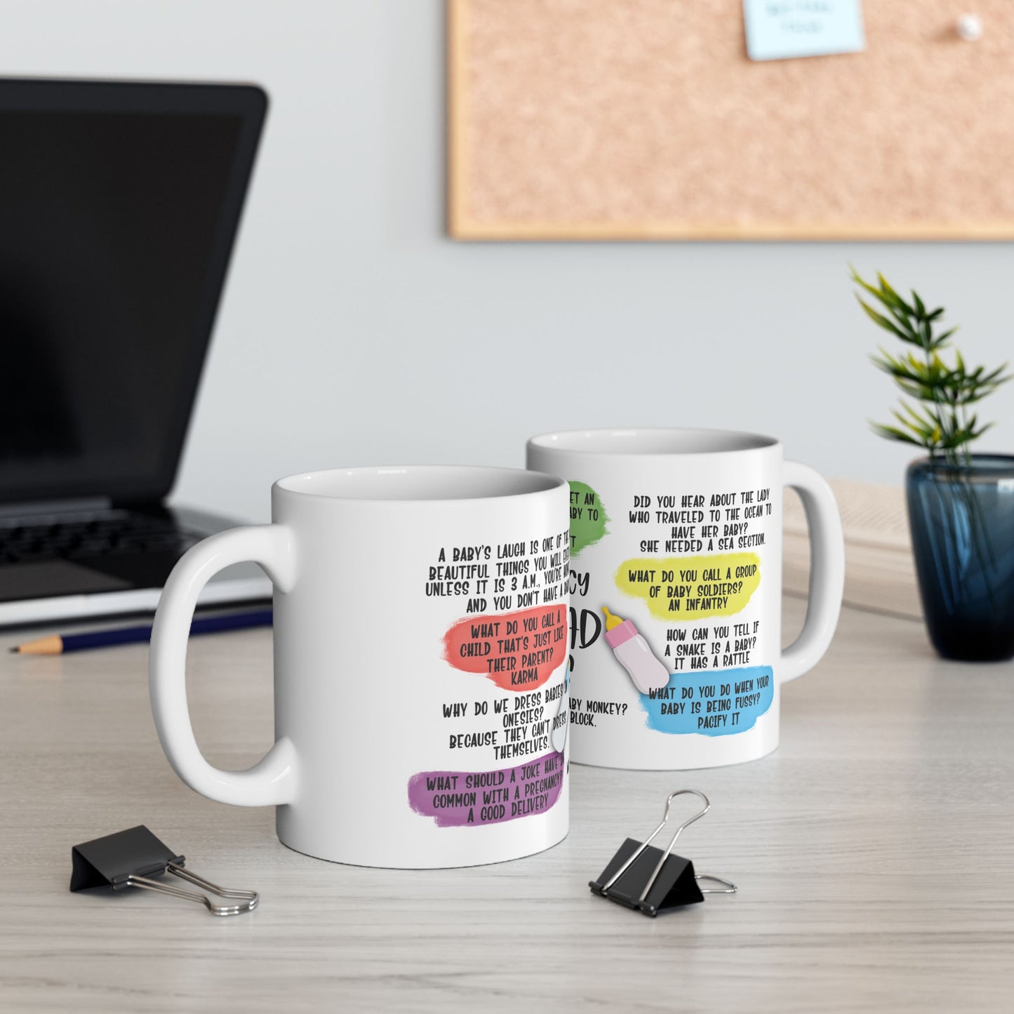 Emergency New Dad Jokes Ceramic Mug, (11oz, 15oz)