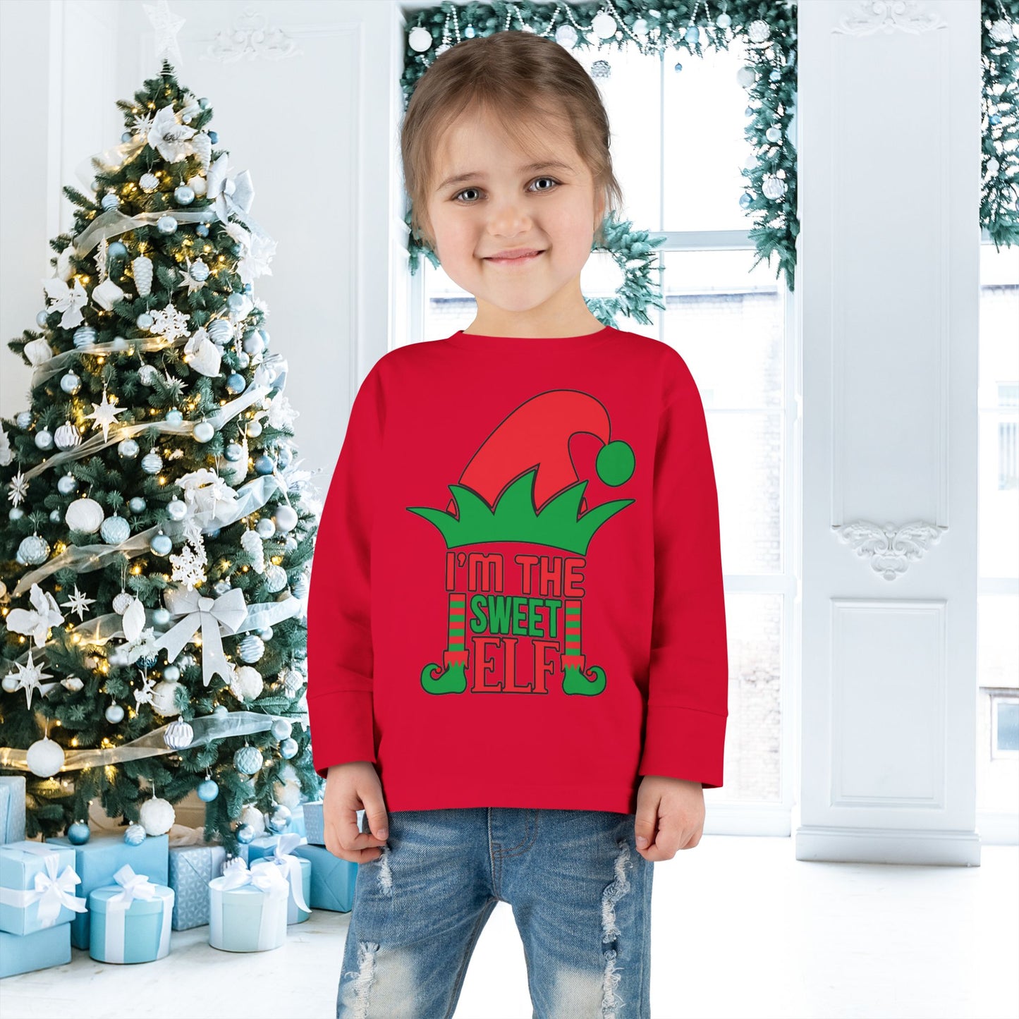 I'm The Sweet Elf Toddler Long Sleeve Tee