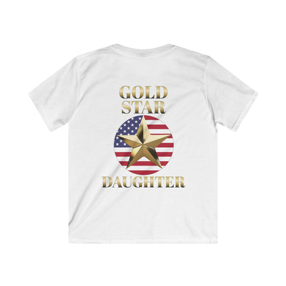Gold Star Daughter Forever Proud Youth Softstyle Tee