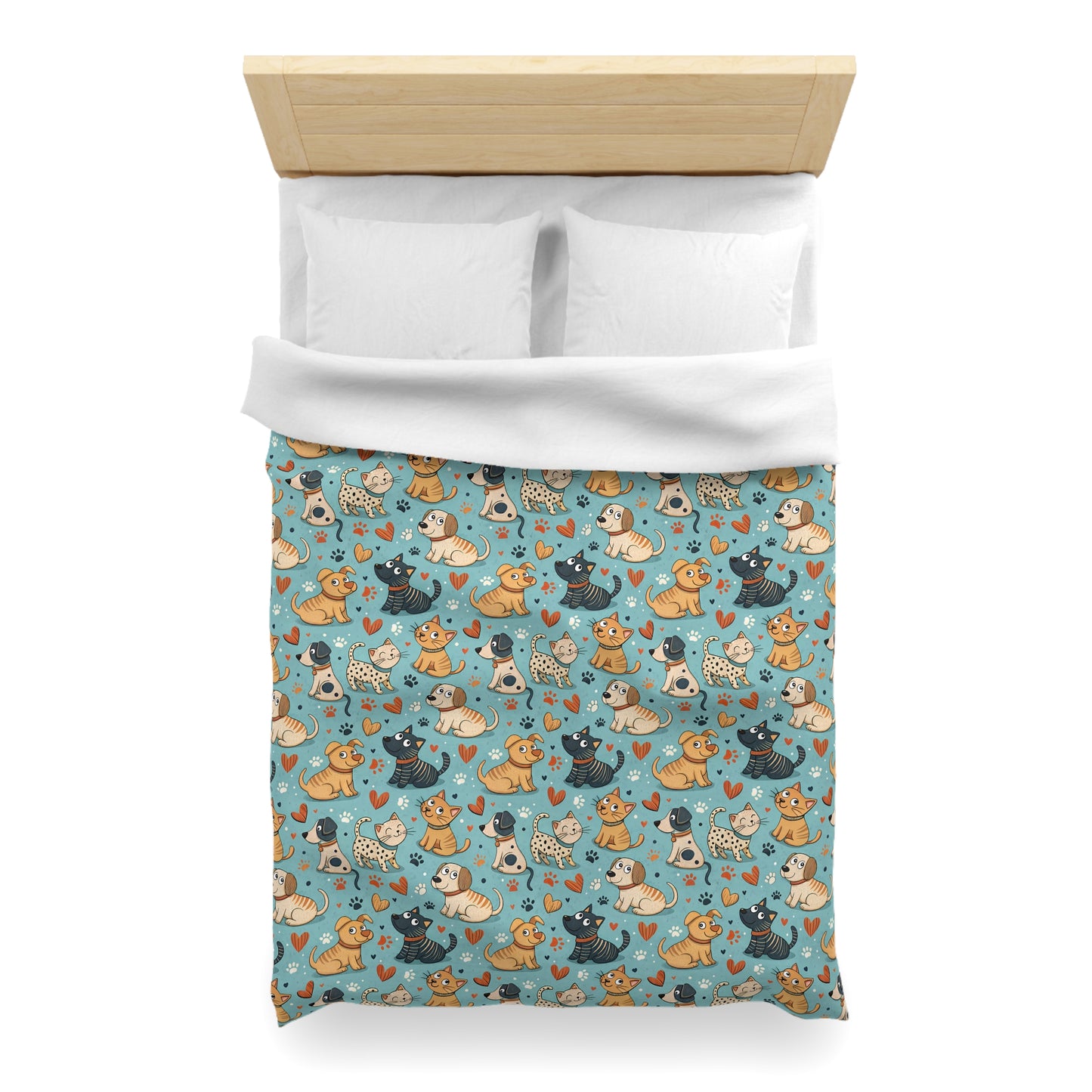 Paws & Whiskers Microfiber Duvet Cover