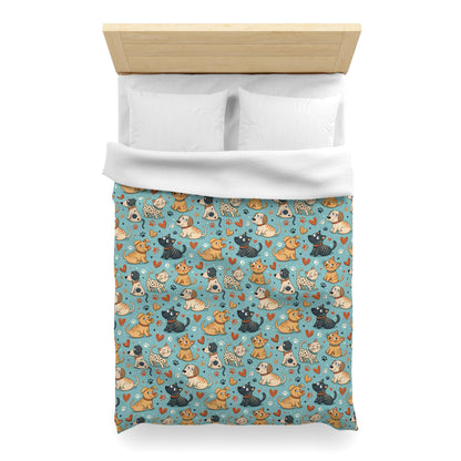 Paws & Whiskers Microfiber Duvet Cover