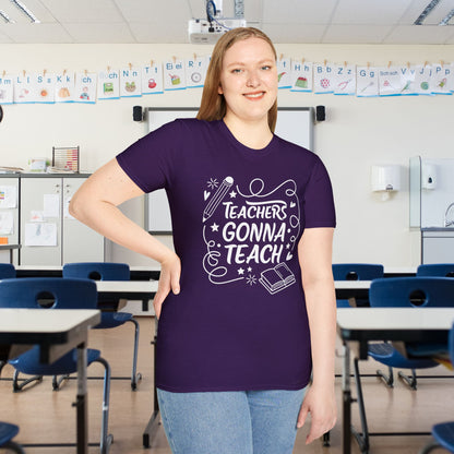 Teachers Gonna Teach Adult T-shirt