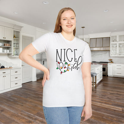 Nice-ish (Christmas Lights) Adult T-shirt