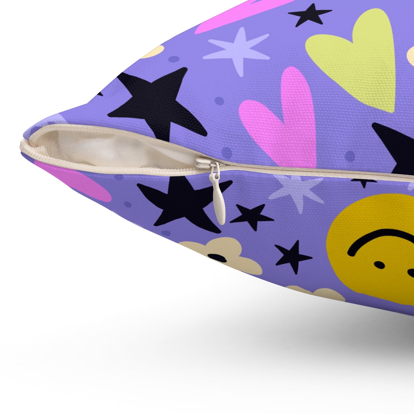 Happy Little Things Throw Pillow