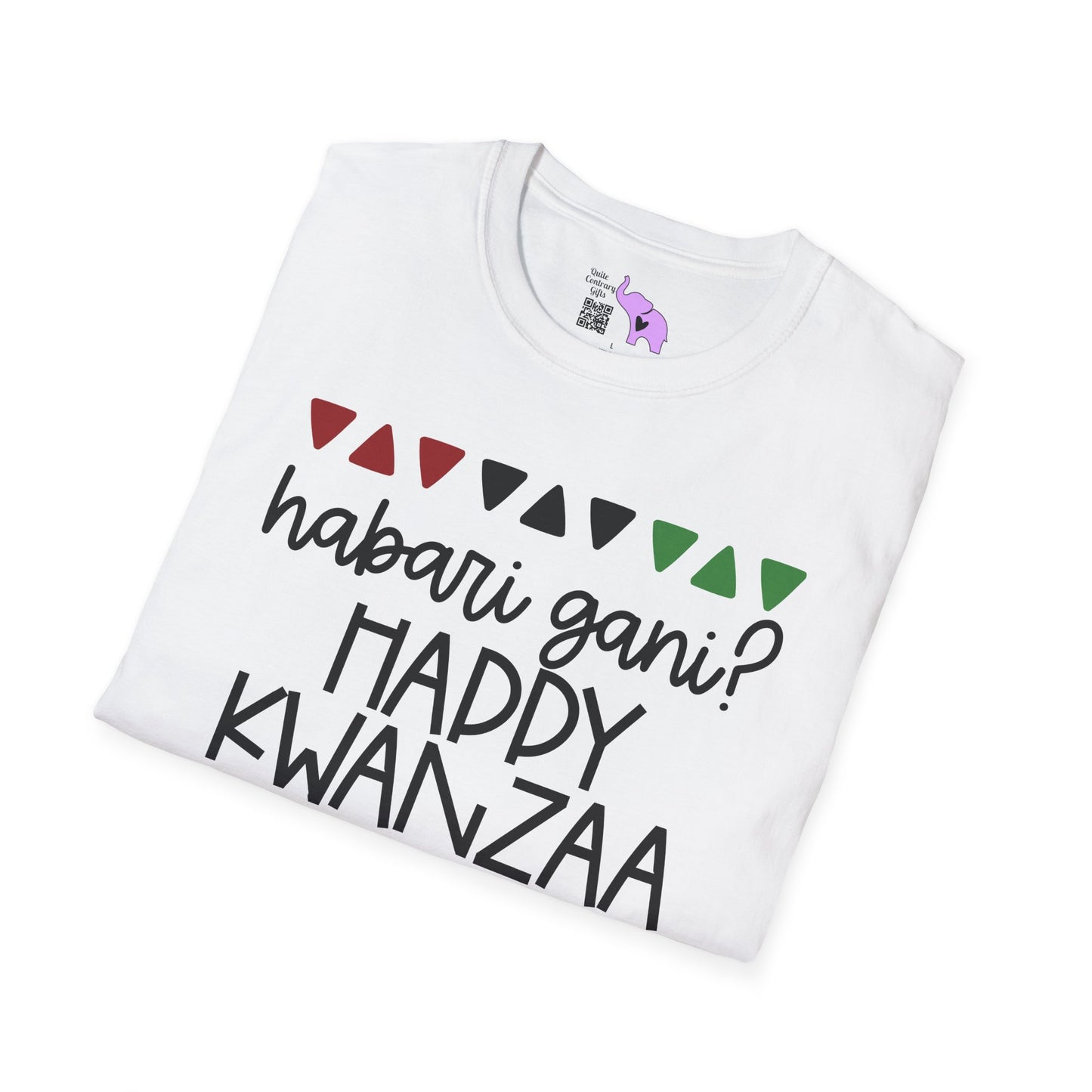 Habari Gani? Happy Kwanzaa Adult T-shirt