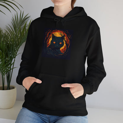 Creepy Black Cats 9 Heavy Blend™ Hooded Sweatshirt