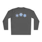 Blue Snowflakes Adult Long Sleeve Tee