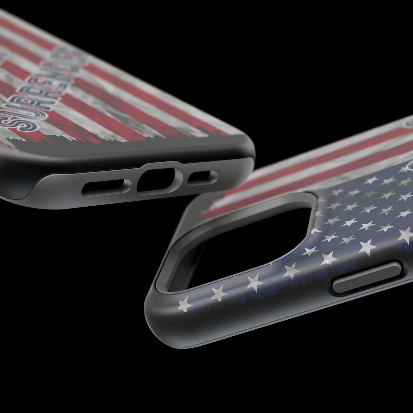 Never Surrender American Flag MagSafe® Compatible Tough Case for iPhone