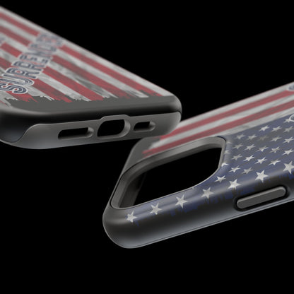 Never Surrender American Flag MagSafe® Compatible Tough Case for iPhone