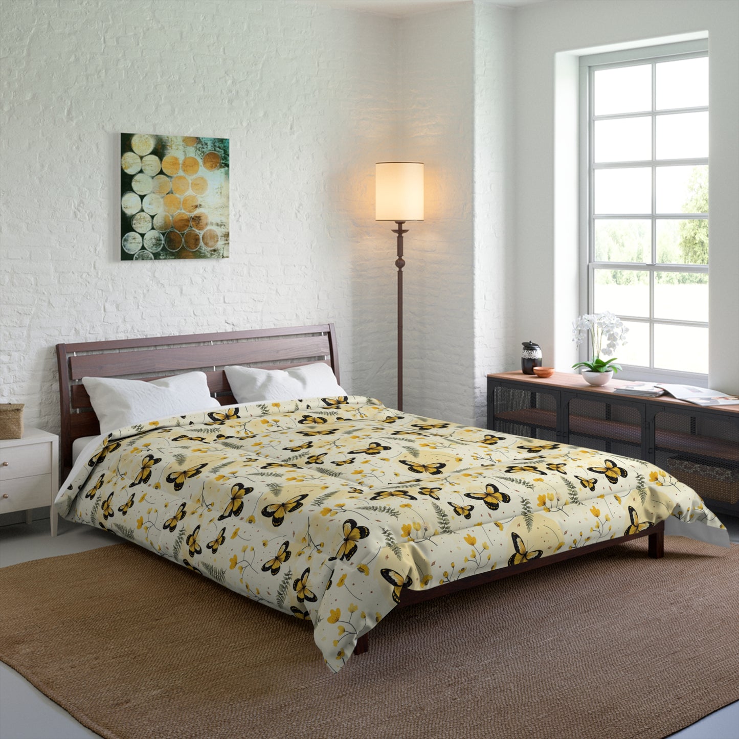 Sunlit Butterfly Bloom Comforter