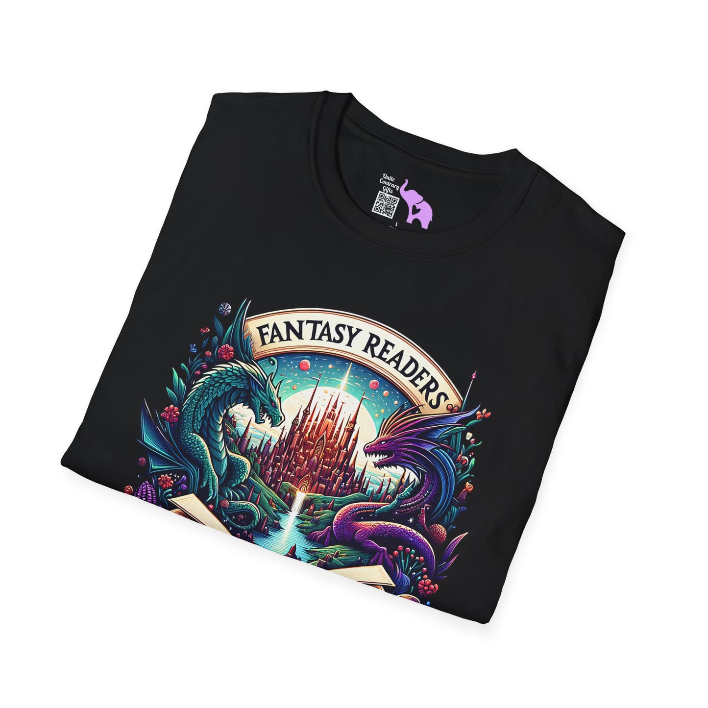 Fantasy Readers Book Club (Dragons) Adult T-shirt