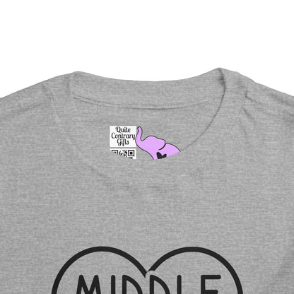 Middle Sister (Heart) Toddler Tee