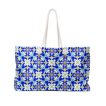 Blue Horizon Mosaic Weekender Bag
