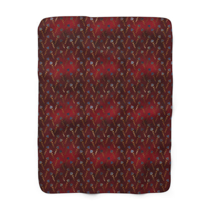 Ruby Night Blossoms Fleece Blanket