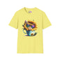 Cool Sunflower Kitten 1 Adult T-shirt
