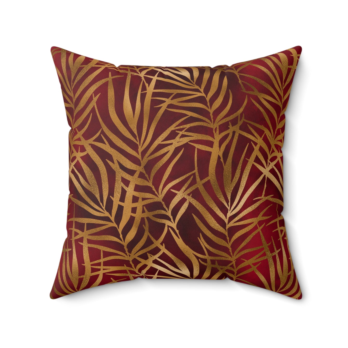 Crimson Palm Veil Duvet Bedding Set