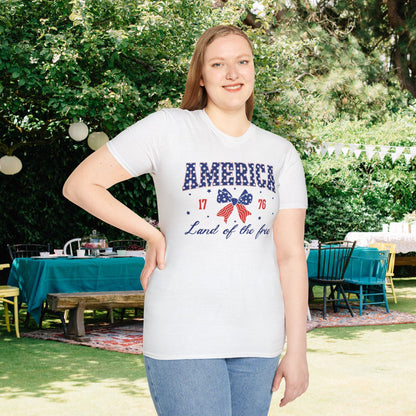 America Land of the Free 1776 Adult T-shirt