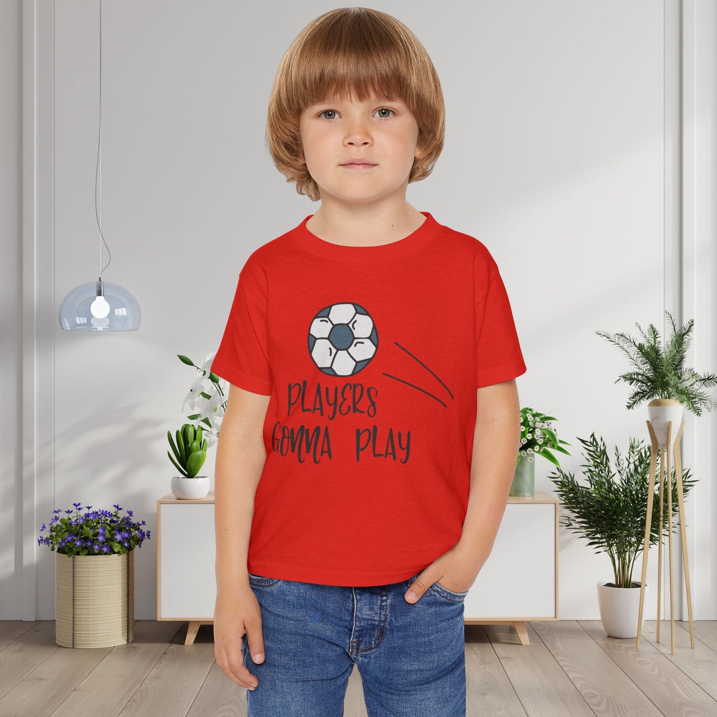 Players Gonna Play (Soccer Ball) Heavy Cotton™ Toddler T-shirt