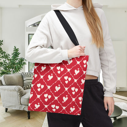 Sweetheart Trellis Canvas Tote Bag