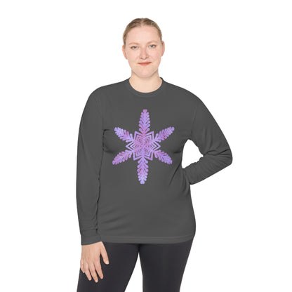 Large Snowflake 2 Adult Long Sleeve Tee