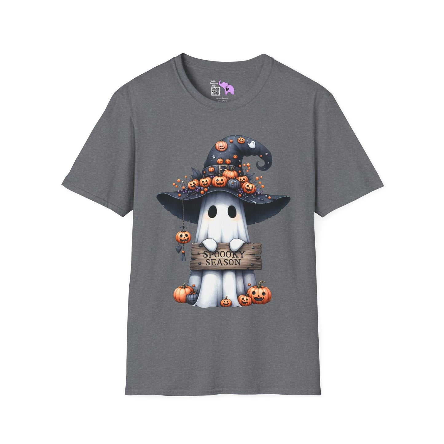 Spooky Season Cute Ghost Adult T-shirt