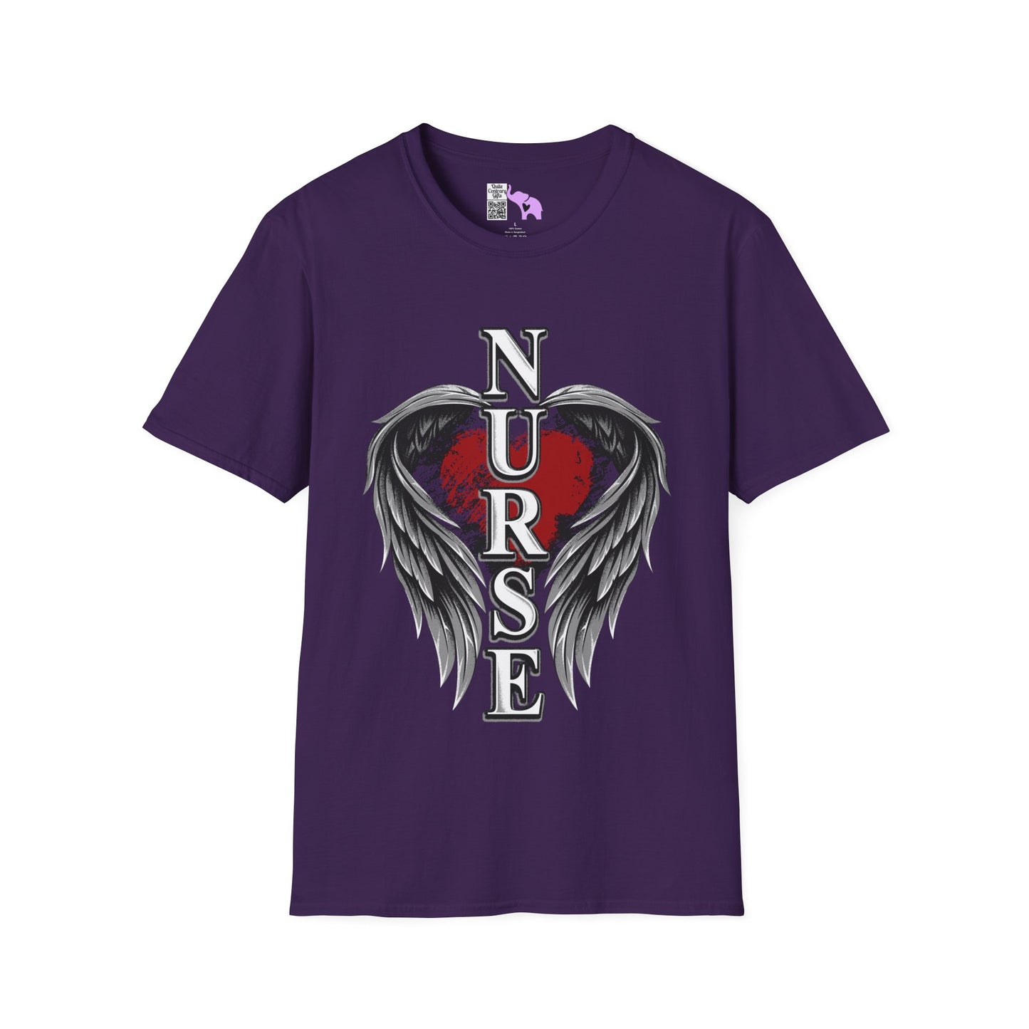 Nurse Heart & Angel Wings Adult T-shirt