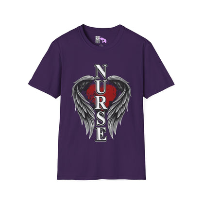 Nurse Heart & Angel Wings Adult T-shirt