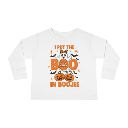 I Put the Boo in Boojee Toddler Long Sleeve Tee