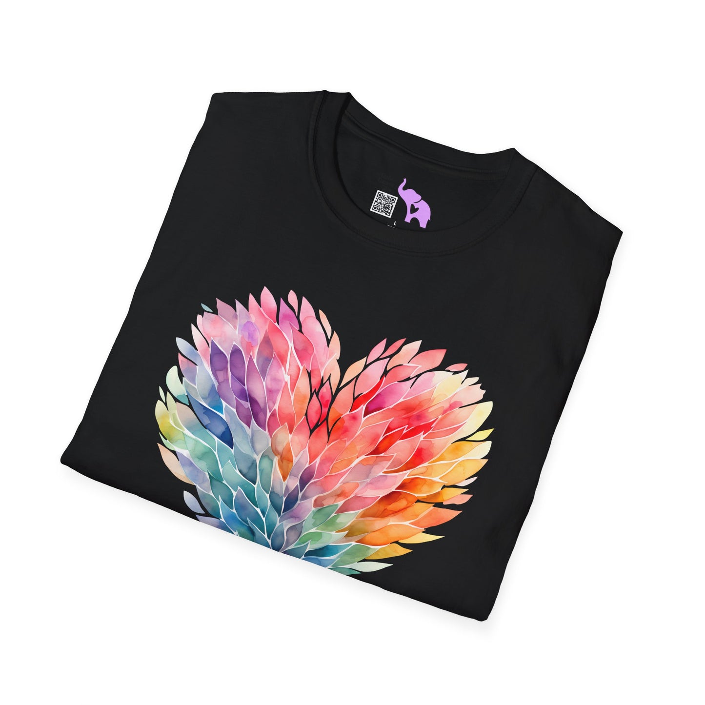 Feathery Heart Adult T-shirt