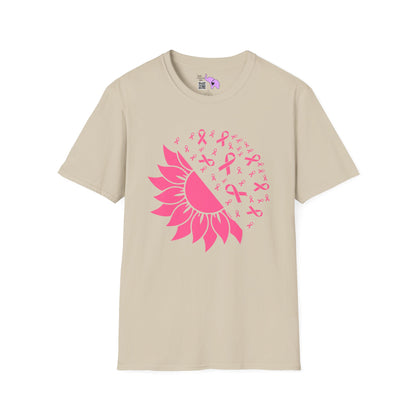 Sunflower & Butterflies Breast Cancer Awareness Adult T-shirt