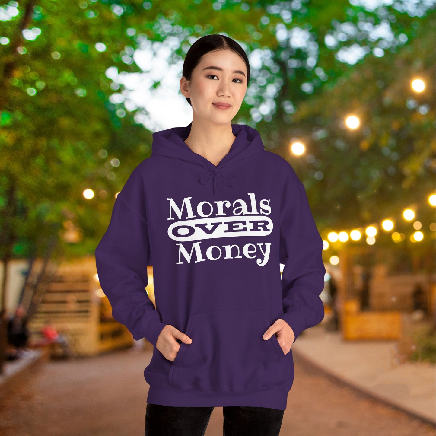 Morals Over Money Heavy Blend™ Hooded Sweatshirt