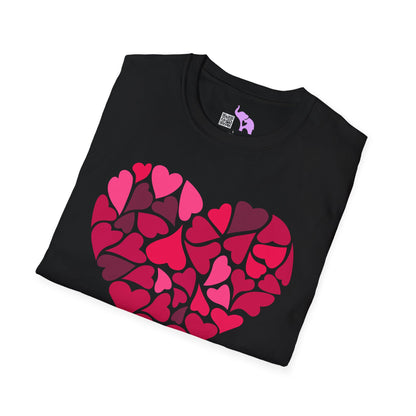 Hearts Within A Heart Adult Unisex Tshirt